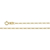 Figaro Chain, 1.25mm x .75 x 18 inch, 14KY, Spring Ring