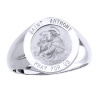 St. Anthony Sterling Silver Ring, 18 mm round top