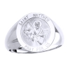 St. Matthew Sterling Silver Ring, 18 mm round top