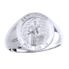 St. Gerard Sterling Silver Ring, 18 mm round top