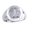 St. Peter Sterling Silver Ring, 18 mm round top