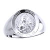 St. Theresa Sterling Silver Ring, 18 mm round top