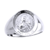 St. Theresa Sterling Silver Ring, 15mm top