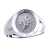 St. Luke Sterling Silver Ring, 18 mm round top