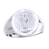 St. Raphael Sterling Silver Ring, 18 mm round top