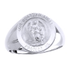Guardian Angel Sterling Silver Ring, 18 mm round top