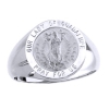 Our Lady of Guadalupe Sterling Silver Ring, 18 mm round top