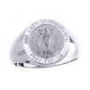 Our Lady of Guadalupe Sterling Silver Ring, 15mm top