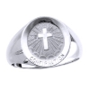 Confirmation Sterling Silver Ring, 18 mm round top