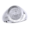 Caridad del Cobre Sterling Silver Ring, 18 mm round top