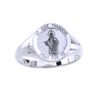 St. Jude Sterling Silver Ring, 12 mm round top