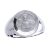 St. Barbara Sterling Silver Ring, 15mm top