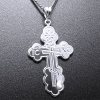Orthodox Large Cross & 24" Chain in Sterling Silver