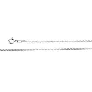 Box Chain, 1.0mm x 7 inch, 14KW, Spring Ring - Click Image to Close