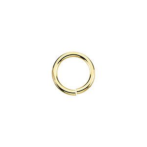 Round jump ring, 3.5 mm max chains. 14K yellow gold. - Click Image to Close