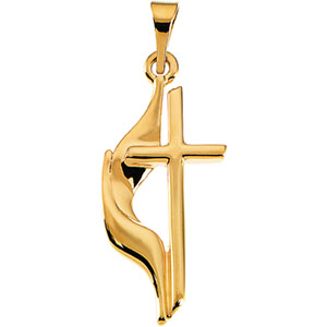 Methodist Cross Pendant - Click Image to Close