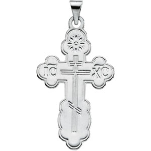 Die Struck Orthodox Cross Pendant - Click Image to Close