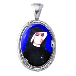 St Faustina Charm Gem Pendant - Click Image to Close