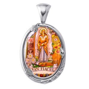 St Fiacre Charm Gem Pendant - Click Image to Close
