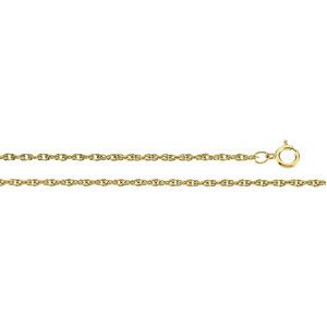 Rope Chain 1.5mm x 18 inch, 14KY, Spring Ring - Click Image to Close