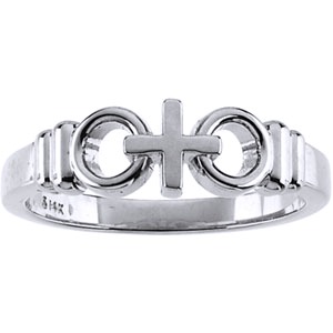14K White Joined By Christ™ Ring - Click Image to Close