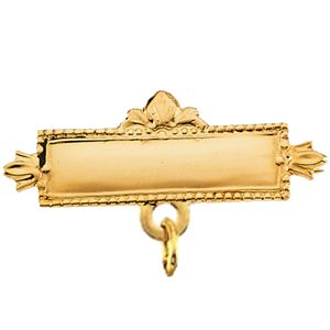 Large Plain Gold Baptism Bar Pin - Click Image to Close