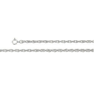 Rope Chain, 2.5mm X 18", Solid Sterling, Spring Ring Clasp - Click Image to Close