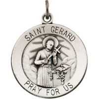 St. Gerard Medal, 22 mm, Sterling Silver