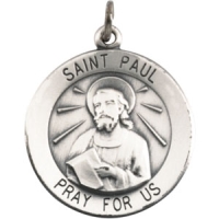 St. Paul The Apostle Medal, 18.5 mm, Sterling Silver