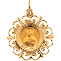 St. Paul Medal, 18.5 mm, 14K Yellow Gold