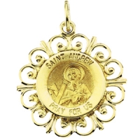 St. Andrew Medal, 18.5 mm, 14K Yellow Gold