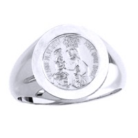 St. Anne De Beau PreSterling Silver Ring, 18 mm round top