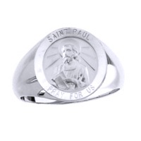 St. Paul Sterling Silver Ring, 15mm round top