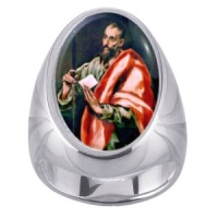 St Paul Charm Gem Sterling Ring