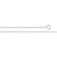 Rope Chain .75mm x 24 inch, 14KW, Spring Ring