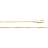 Rope Chain, Lasered Titan 1.0mm x 16 inch, 14KY, Lobster Claw