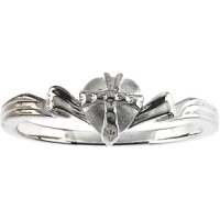 14K White Gold The Gift Wrapped Heart® Ring