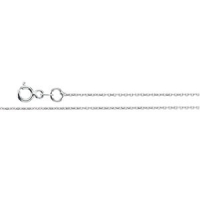 D-Cut Cable Chain, 1 x .50mm x 18 inch, 14KW, Spring Ring
