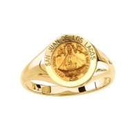 SAN JUAN DE LOS LAGOS Ring. 14k gold, 12 mm round top