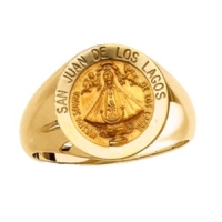 SAN JUAN DE LOS LAGOS Ring. 14k gold, 15 mm round top