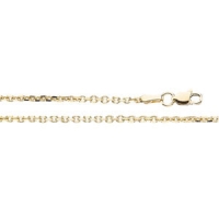 D-Cut Cable Chain, 2.0mm x 20 inch, 14KY, Lobster Claw
