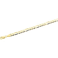 Figaro Chain, 5.0mm x 7 inch, 14KY, Lobster Claw