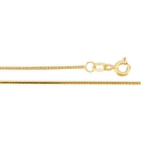 D-Cut Snake Chain, .75mm x 24 inch, 14KY, Spring Ring