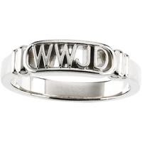 WWJD Sterling Silver What Would Jesus Do Ring