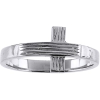 Sterling Silver The Rugged Cross® Chastity Ring