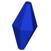 Blue sapphire crystal image.