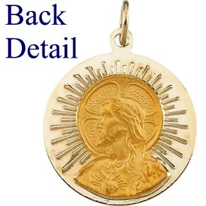 Matka Boska Medal, 12 mm, 14K Yellow Gold - Click Image to Close