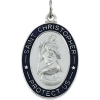 St. Christopher Medal, 26 x 20 mm, Sterling Silver