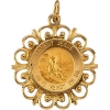 Infant Jesus Medal, 18.5 mm, 14K Yellow Gold