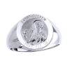 St. Andrew Sterling Silver Ring, 15mm top